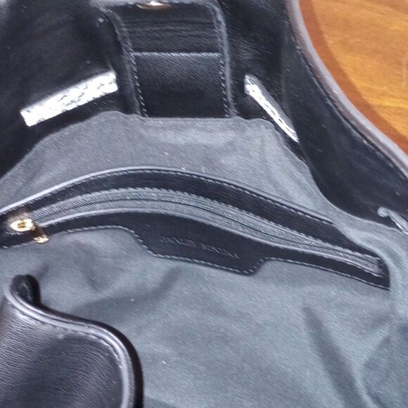 Badgley Mischka Vegan Black with Snake Trim Purse - No Cross Body Strap - Picture 13 of 16